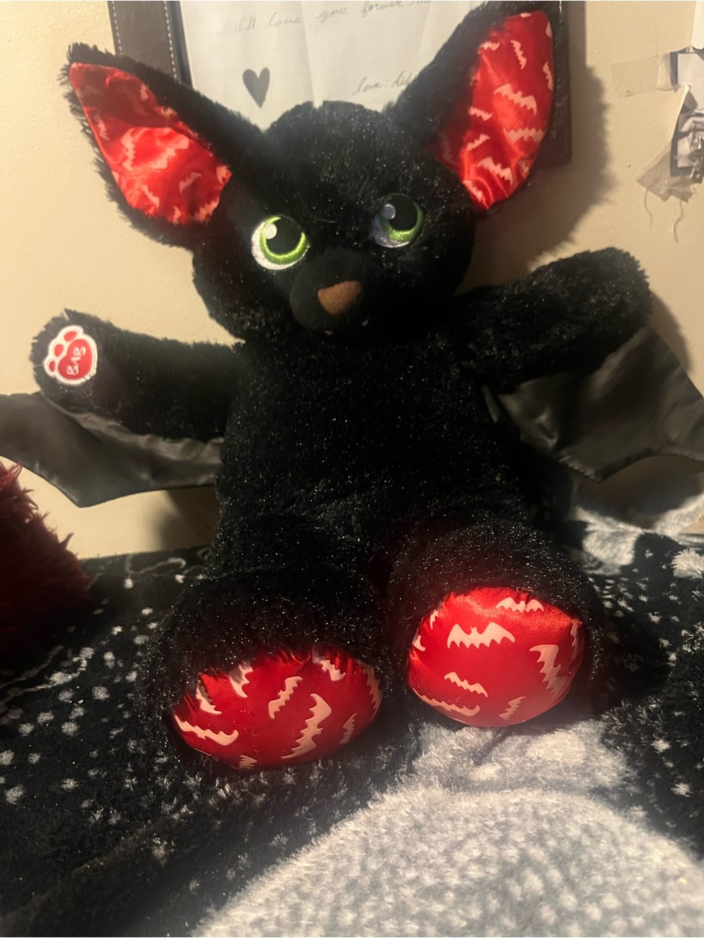 Build a bear goth retired bat plush